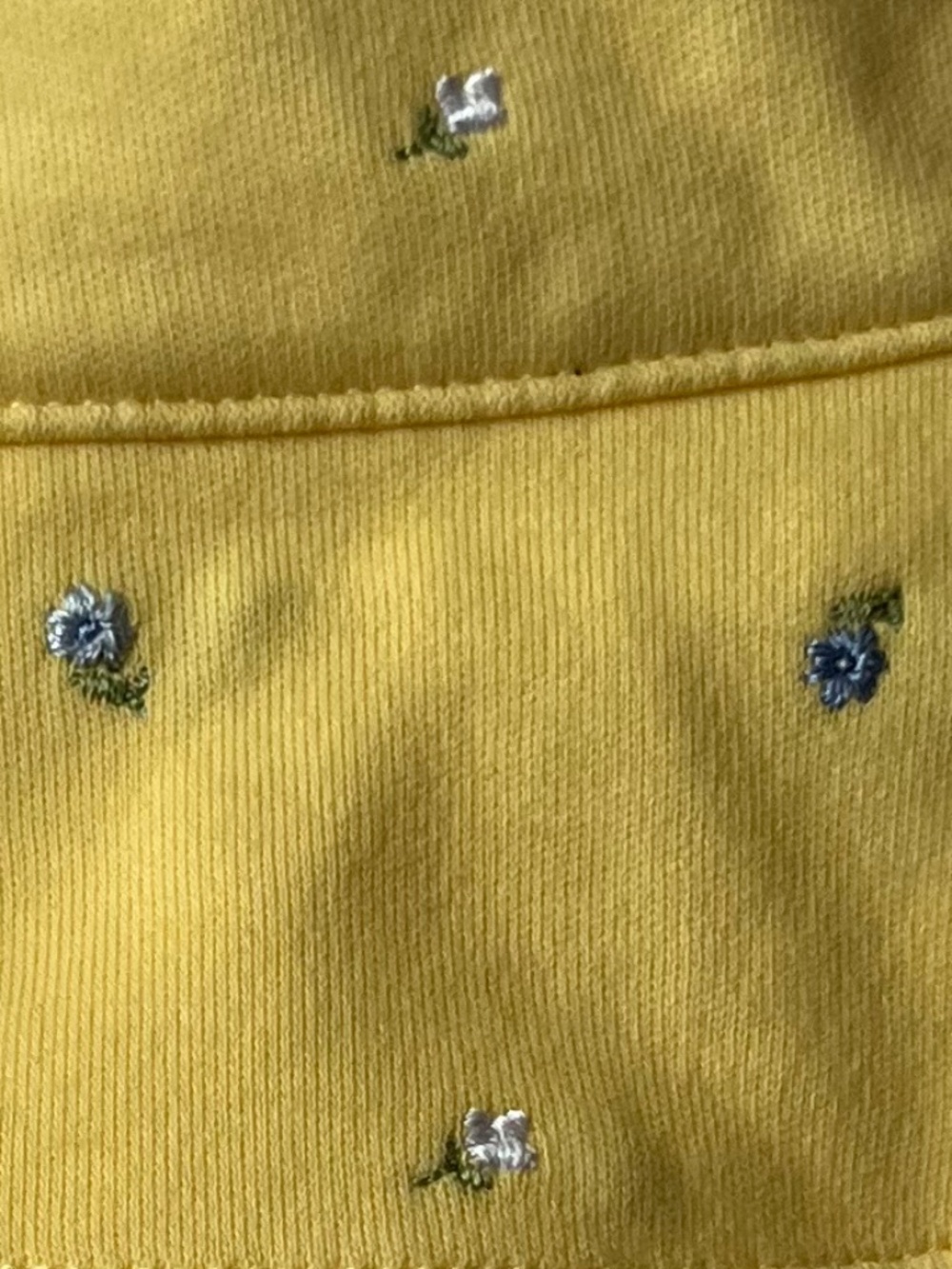 Gymboree Embroidered Flowers Yellow Sun Hat 18 mo - 3T Toddler VTG - Picture 3 of 6